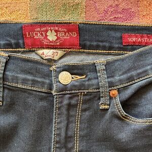 Lucky Brand Sophia Straight Indigo Denim Jeans, size 4